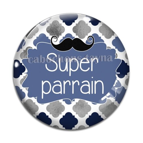 Cabochon super parrain, cabochon résine, verre rond différente taille