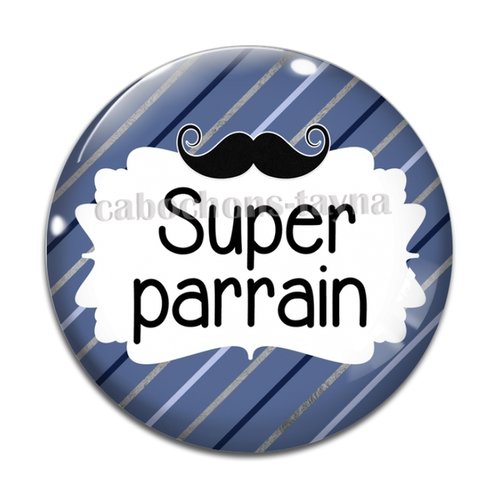 Cabochon super parrain, cabochon résine, verre rond différente taille