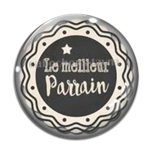 Cabochon meilleur parrain, cabochon résine, verre rond différente taille