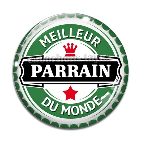 Cabochon meilleur parrain, cabochon résine, verre rond différente taille