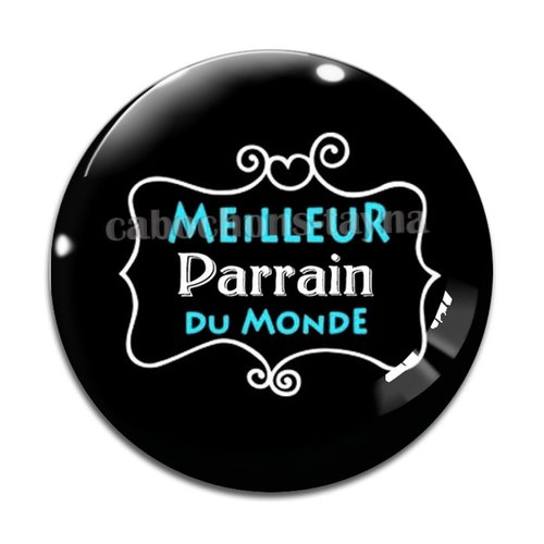 Cabochon meilleur parrain, cabochon résine, verre rond différente taille