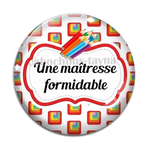 Cabochon maîtresse formidable, cabochon résine, verre rond différente taille