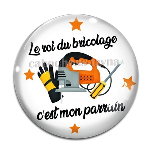 Cabochon parrain bricoleur, cabochon résine, verre rond différente taille
