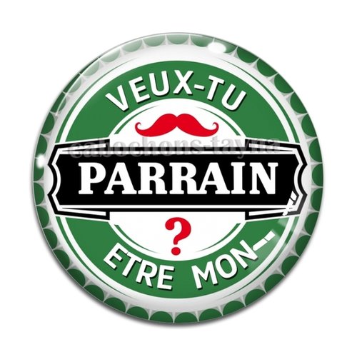 Cabochon veux tu être mon parrain, cabochon résine, verre rond différente taille