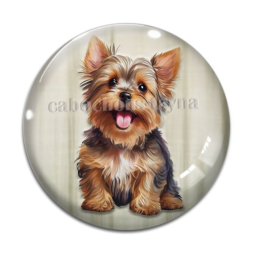 Cabochon chien, cabochon résine, verre rond différente taille