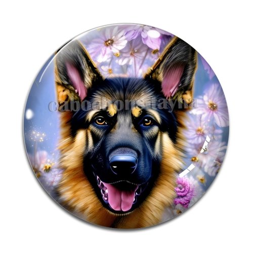 Cabochon chien, cabochon résine, verre rond différente taille
