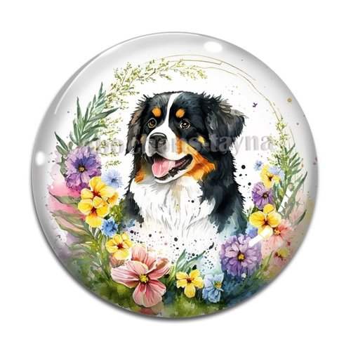 Cabochon chien, cabochon résine, verre rond différente taille