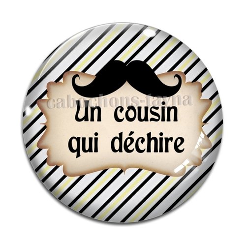 Cabochon cousin qui déchire, cabochon résine, verre rond différente taille