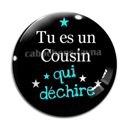 Cabochon cousin qui déchire, cabochon résine, verre rond différente taille