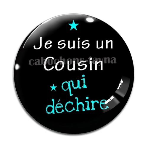Cabochon cousin qui déchire, cabochon résine, verre rond différente taille