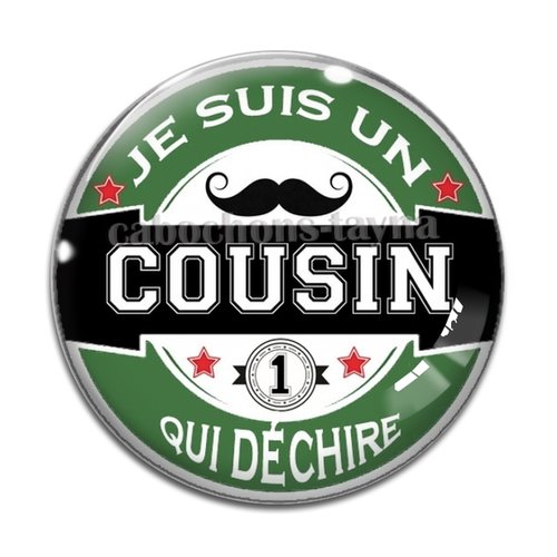 Cabochon cousin qui déchire, cabochon résine, verre rond différente taille