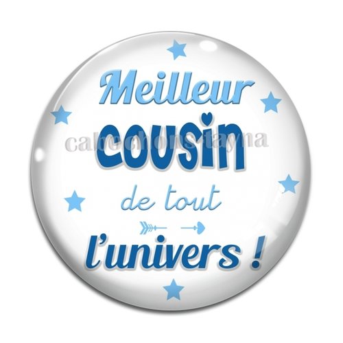 Cabochon meilleur cousin, cabochon résine, verre rond différente taille