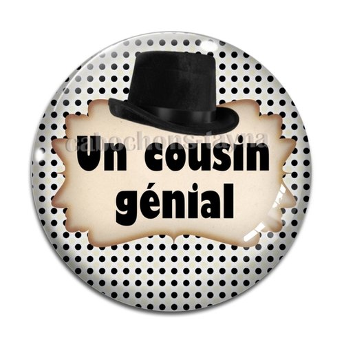 Cabochon un cousin génial, cabochon résine, verre rond différente taille
