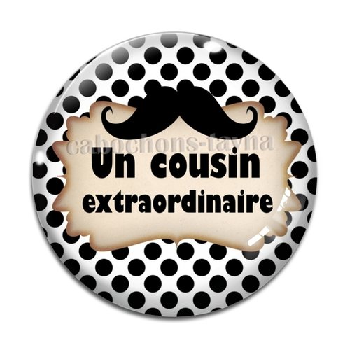 Cabochon un cousin extraordinaire, cabochon résine, verre rond différente taille