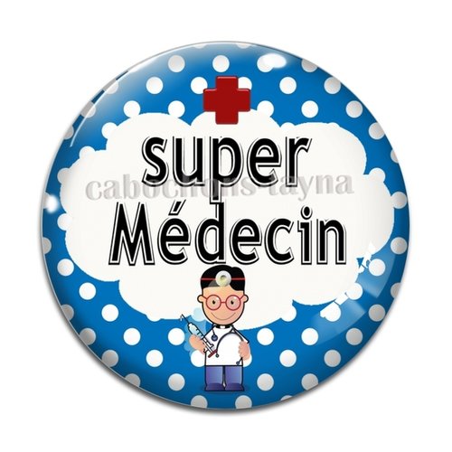 Cabochon médecin, cabochon résine, verre rond différente taille
