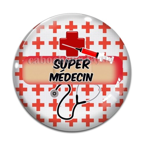 Cabochon médecin, cabochon résine, verre rond différente taille