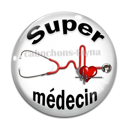 Cabochon médecin, cabochon résine, verre rond différente taille