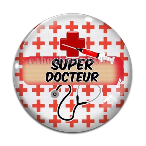 Cabochon docteur, cabochon résine, verre rond différente taille