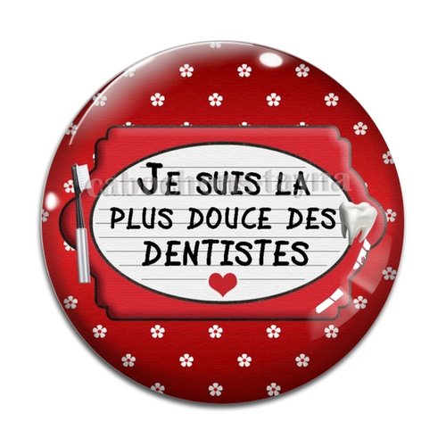 Cabochon dentiste femme, cabochon résine, verre rond différente taille