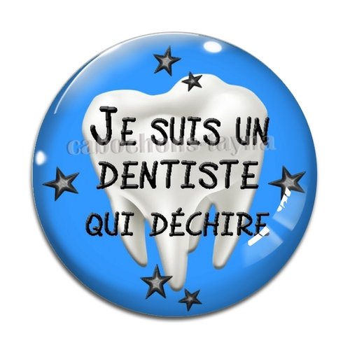 Cabochon dentiste homme, cabochon résine, verre rond différente taille