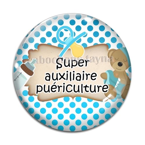 Cabochon auxiliaire de puériculture, cabochon résine, verre rond différente taille