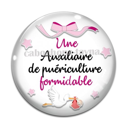 Cabochon auxiliaire de puériculture, cabochon résine, verre rond différente taille