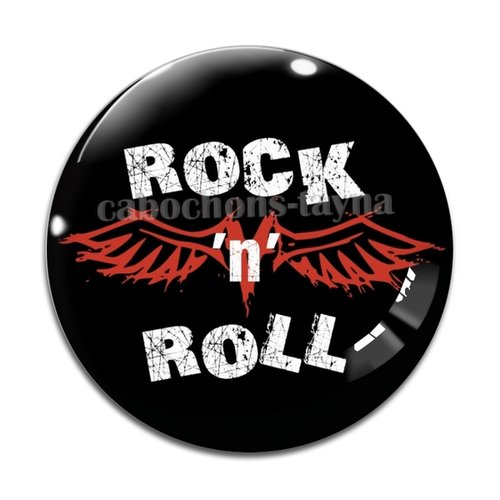 Cabochon rock e roll, cabochon résine, verre rond différente taille