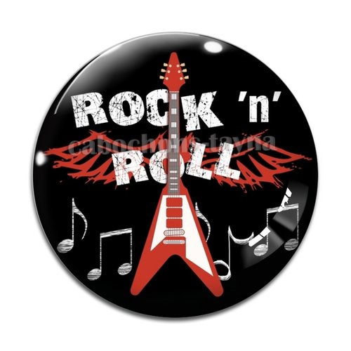 Cabochon rock e roll, cabochon résine, verre rond différente taille