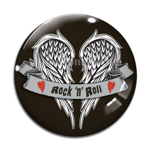Cabochon rock e roll, cabochon résine, verre rond différente taille