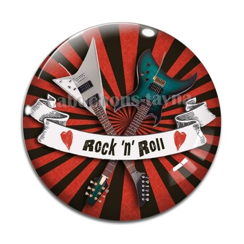 Cabochon rock e roll, cabochon résine, verre rond différente taille