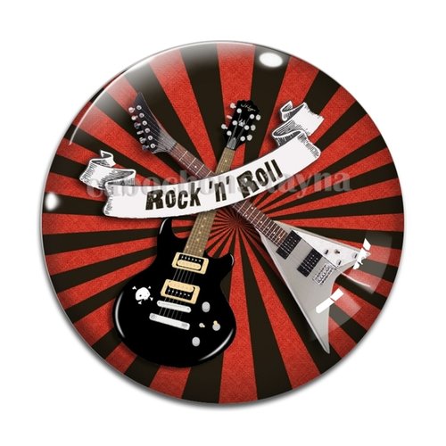 Cabochon rock e roll, cabochon résine, verre rond différente taille