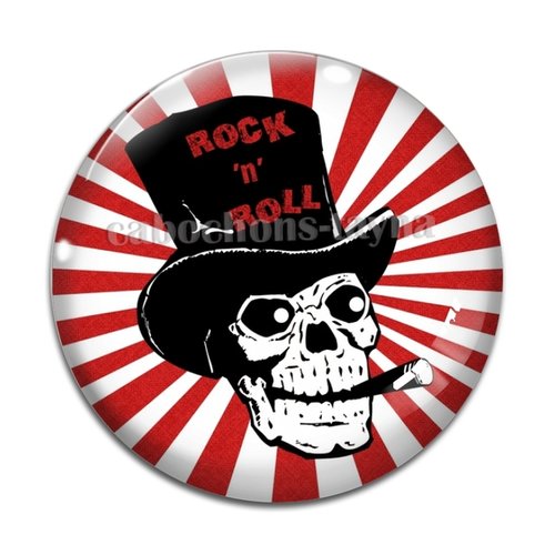 Cabochon rock e roll, cabochon résine, verre rond différente taille