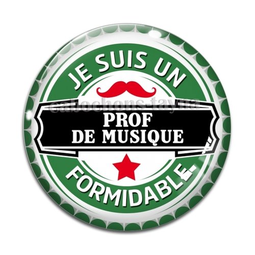 Cabochon prof de musique masculin, cabochon résine, verre rond différente taille