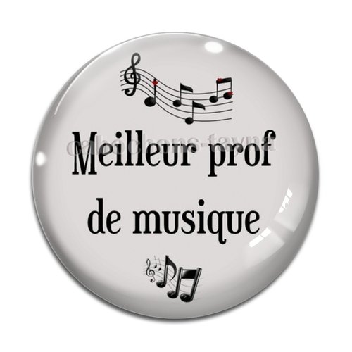 Cabochon prof de musique masculin, cabochon résine, verre rond différente taille