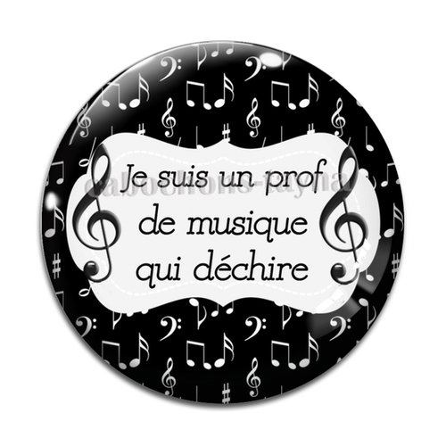Cabochon prof de musique, cabochon résine, verre rond différente taille