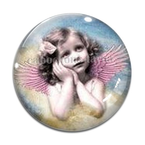 Cabochon ange, cabochon résine ou verre rond différente taille
