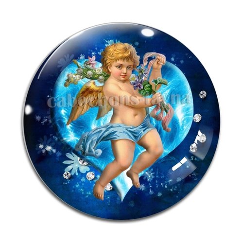 Cabochon ange, cabochon résine ou verre rond différente taille