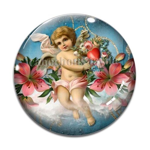 Cabochon ange, cabochon résine ou verre rond différente taille