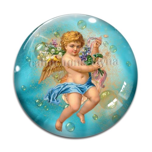 Cabochon ange, cabochon résine ou verre rond différente taille