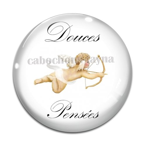 Cabochon douces pensées, cabochon résine ou verre rond différente taille