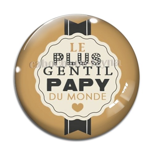 Cabochon papy gentil, cabochon résine ou verre rond différente taille