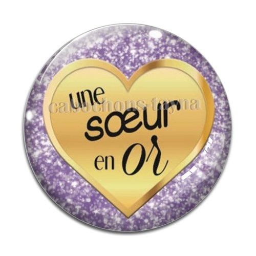 Cabochon soeur en or, cabochon résine, verre rond différente taille