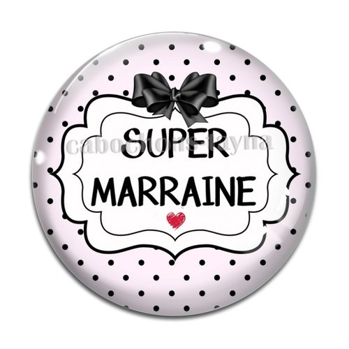 Cabochon super marraine, cabochon résine, verre rond différente taille
