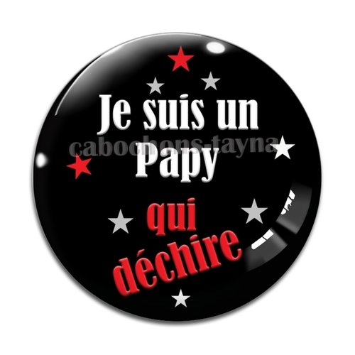 Cabochon papy qui déchire, cabochon résine ou verre rond différente taille