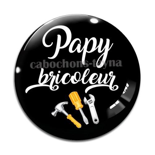 Cabochon papy bricoleur, cabochon résine ou verre rond différente taille