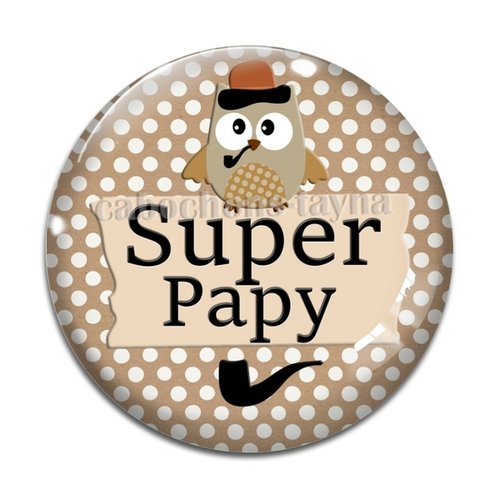 Cabochon super papy, cabochon résine ou verre rond différente taille