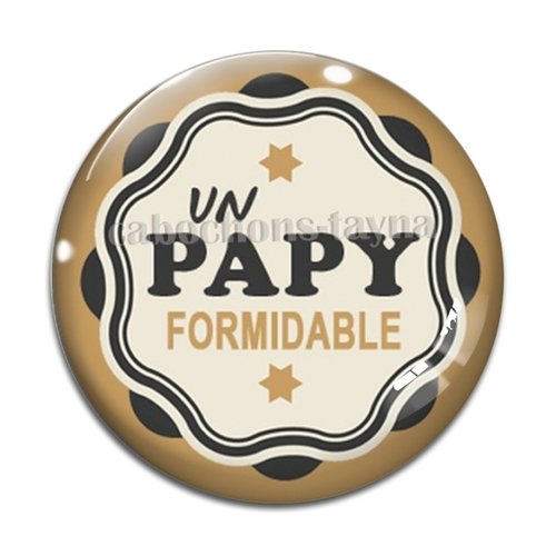 Cabochon papy formidable, cabochon résine ou verre rond différente taille