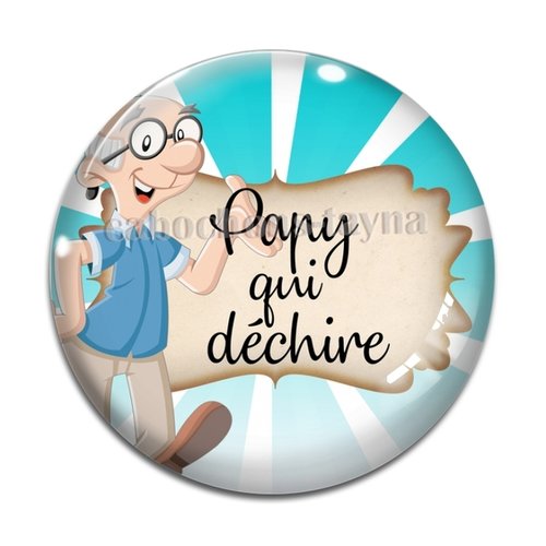 Cabochon papy qui déchire, cabochon résine ou verre rond différente taille