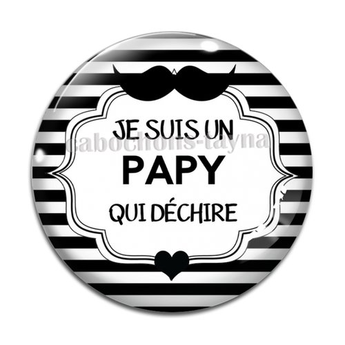 Cabochon papy qui déchire, cabochon résine ou verre rond différente taille