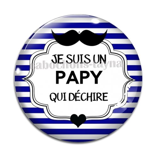 Cabochon papy qui déchire, cabochon résine ou verre rond différente taille